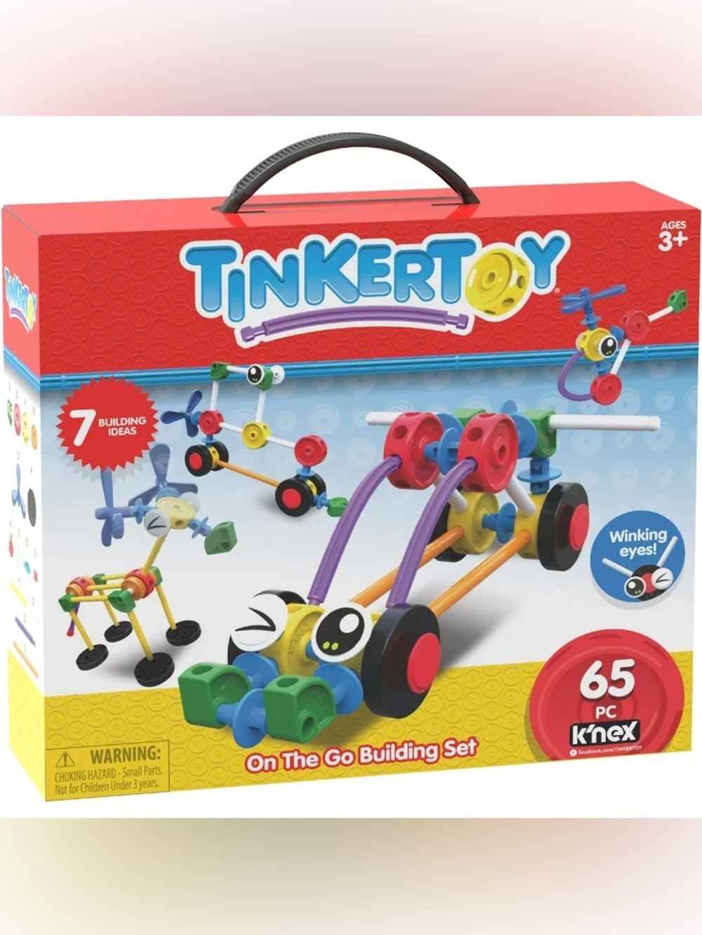 On The Go Building Set – 65-Piece Kids Toy (Red, Yellow, Blue, Green)